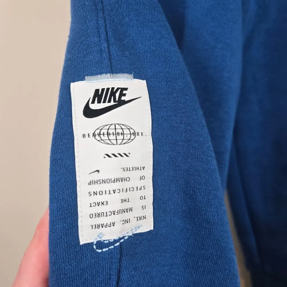 Nike Fleece Sweatpants Size 5 Court Blue Patches Just Do It Pockets